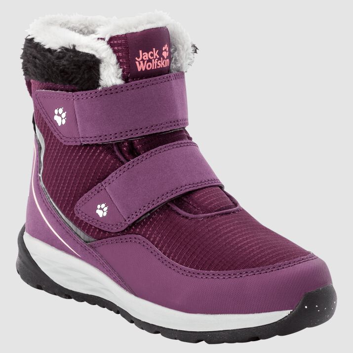 Jack Wolfskin Kids Polar Wolf Texapore Mid Vc Waterproof Boots Purple/Coral 729814IWZ